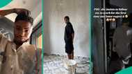 Lady who followed painter boyfriend to work for first time regrets, angrily storms out in video