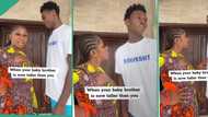 "Now you look up to him": Average height lady questions younger brother who is taller than her