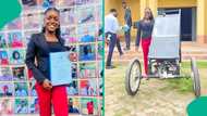 FUOYE graduate displays electric vehicle monitoring system she built, explains her innovation