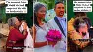 Majid Michel surprises wife on her birthday, she cries tears of joy, video melts the hearts of netizens