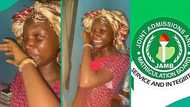 2025 UTME: Female student sheds tears of joy after passing JAMB exam, video trends online