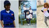 Beautiful Nigerian lady who worked as bank security celebrates as she graduates from university in style