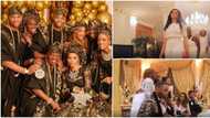 Shade Okoya at 45: Meet billionaire wife's 6 kids as they gush over her, video shows family's palatial home
