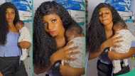 "Omugwo is not over": Nursing mum refuses to sleep in same room with hubby, funny video trends