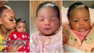 "It's our birthmark": Young mum shows shiny white mark on newborn daughter's hair, video goes viral