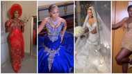 From introduction to afterparty: Bride dazzles in 9 looks for her wedding ceremony