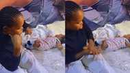 "You are not alone": Nigerian mother cries out as newborn baby rejects small bed, prefers big mattress