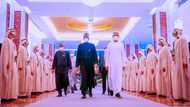 Photos emerge as Buhari lands in Dubai on a condolence visit