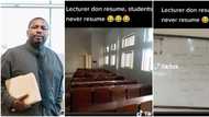 Nigerian lecturer sets a test for an empty class after no student showed up, video goes viral