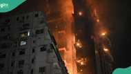 JUST IN: Fire guts Radio Nigeria's office in Lagos, video surfaces