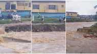 Lagos secondary school pupils stranded for hours as flood takes over community
