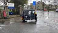 They have brought Keke Marwa here: Reactions as Nigeria's famous tricycle is seen on Scotland street