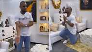 Alexx Ekubo goes on his knees, thanks God for making him tall, good-looking and talented, fans react