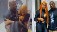 I'm a strong man: Don Jazzy declares, carries 95kg thick slay queen as weight lift, fans react
