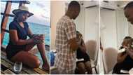 My darling, fight buddy: Lateef Adedimeji marks Mo Bimpe's birthday, rains cash on her in sweet video