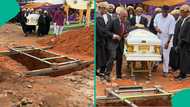 Lady shares video of Nigerian lawyer being buried, says it's her first time witnessing such