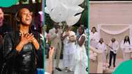 Video of Femi Otedola and his wife at Cuppy's baptism party trends: "It looks like a wedding"