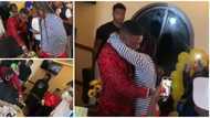 Guest caught frowning in video as man 'scatters' young daughter's birthday, shows up with bag of money & shoes