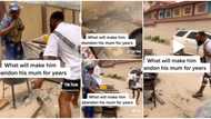 Years after dumping his mum, Nigerian man returns from UK and scatters her akara business in video