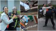 She's here: Beautiful Ivorian lady supporting & following UK-Lagos biker shares video as she arrives Lagos for him