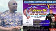 Hilarious reactions as Daddy Freeze shares church flier with theme 'Cubana me make I sit at home' for crusade