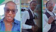 "He stands out": Nigerian lady sees handsome Okada man in corporate dress, captures him in video
