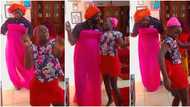 Man wears his wife's pink gown and shower cap and scatters house with children, viral video emerges on TikTok