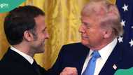 Macron corrects Trump on Ukraine aid in Washington meeting