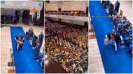 Moment Nigerian man who graduated abroad wears isi agu during ceremony, wife screams his name as he dances