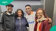 Super Eagles star treated to surprise visit from Pastor Nathaniel Bassey and wife in UK