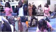 "Kingdom spouses": Young man proposes to lady on altar while pretending to be praying over church's offering
