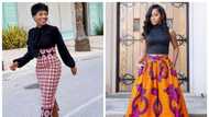 Stunning Ankara plain and patterned skirt and blouse designs for 2019