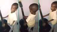 "What a voice": Little boy sings 'You are Yahweh' by Steve Crown, plays guitar, people react to clip