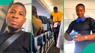 Air hostess treats husband 'specially' as he boards same flight with her: "Premium"