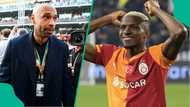 Fans react as Thierry Henry uses Pidgin to greet Victor Osimhen after UCL match, video