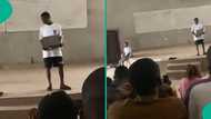 Angry lecturer asks student to take over class after catching him talking with coursemate, he reacts