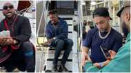 Davido sends his private jet to fly in rapper Yung Bleu, his jeweller from US to UK for his O2 Arena concert