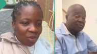 Nigerian lady flies her father to the UK, shows their hearty reunion, gives him a gift card