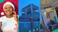 Young Nigerian woman shows off mansion she built in 2024, video goes viral on TikTok