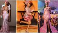 Celebrity wedding fashion: Lilian Afegbai, 5 others dazzle in asoebi looks at Funnybone's wedding