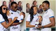 "Having our first child in our 40’s is a lot": Biola Bayo shows hubby and son as she marks wedding anniversary