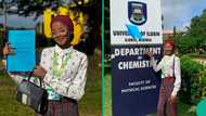 UNILORIN student in Chemistry department celebrates after completing project work, posts photos