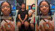 "This guy won't stop looking at me": Lady who boarded train abroad shares romantic video on TikTok