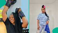"She will remove your teeth": Nigeria singer Yemi Alade shows off boxing skills, spars with instructor, video