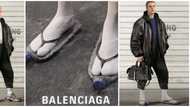Reactions to photoshopped image of Justin Bieber in fake Balenciaga 'bottle slippers'