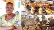 "I have been doing it for 30 years": Nigerian woman trains 3 graduates by roasting yam