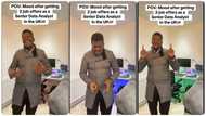 Nigerian man in UK gets multimillion naira data analyst job, dances strangely as he jubilates