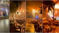 Commotion as fireworks disrupt couple's wedding, guests scream, one of them laughs as she records, many react