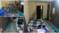 "Leave there": Nigerian man returns from work to find 2 toilet pipes passed through his room, photos emerge