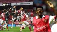 Arsenal legend Kanu Nwankwo reacts following Gunners’ draw with fierce rivals Manchester United